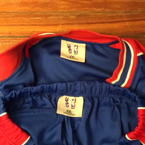 Philadelphia 76ers Vintage XXL Tracksuit Made in Korea USG blue red embroidered - Picture 10 of 10
